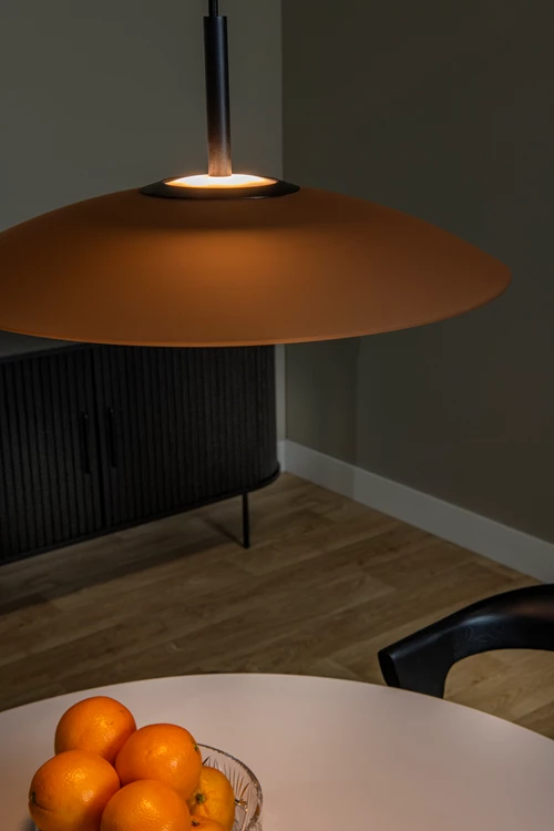 Lucide MENGA - Suspension - Ø 40 cm - LED Dim. - 1x11W 2700K - Ambre | Premium - ambiance 3